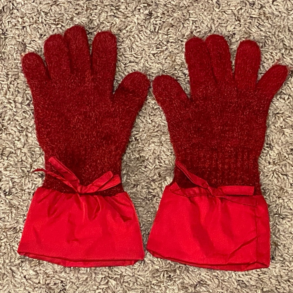 Florian’s France Red Boutique Little Girls Gloves 5 6‎ 7